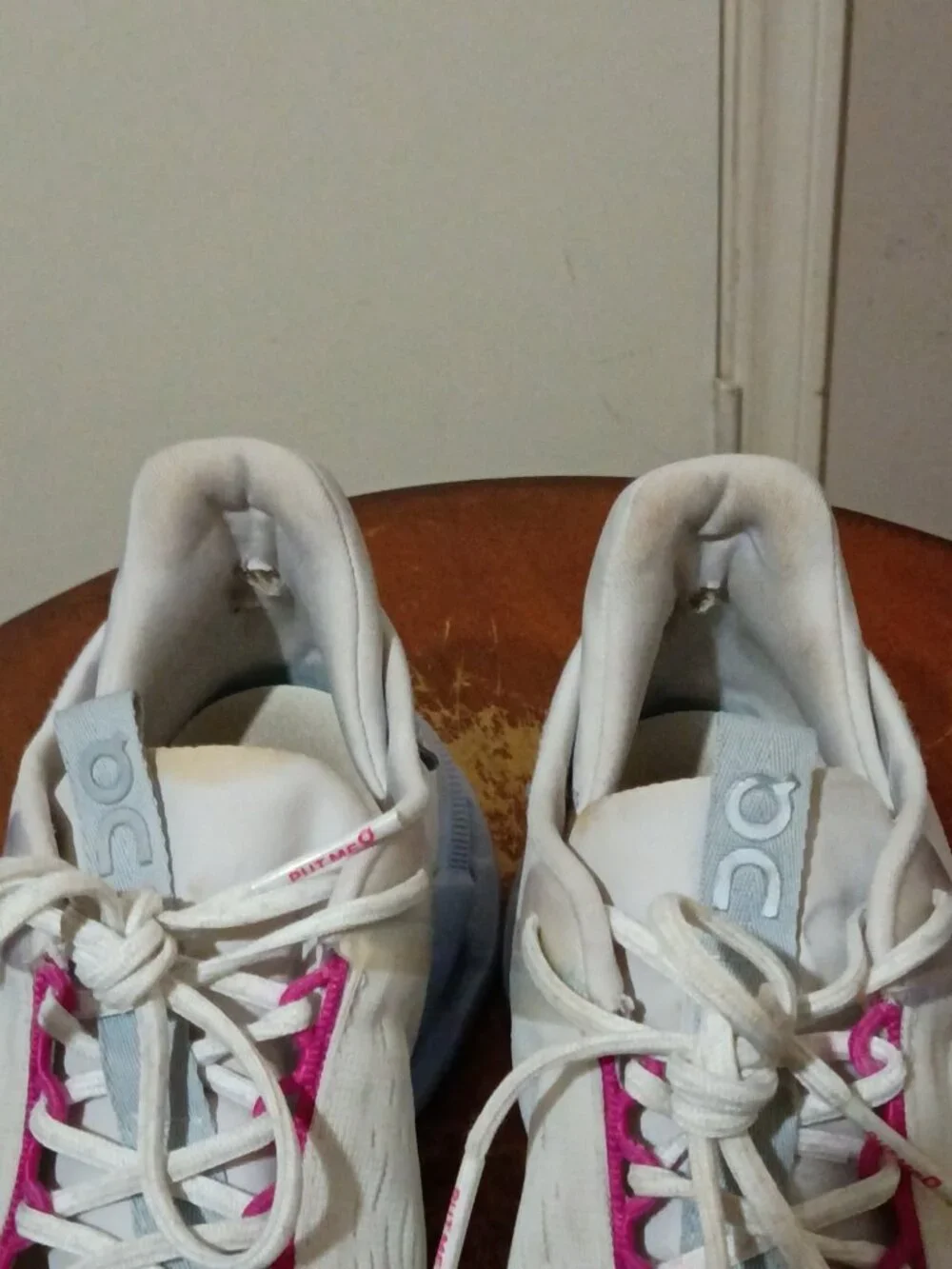 On Cloudnova Flux-Women's Mesh Sneakers-Undyed White Heather Pink Gray-Size 5.5